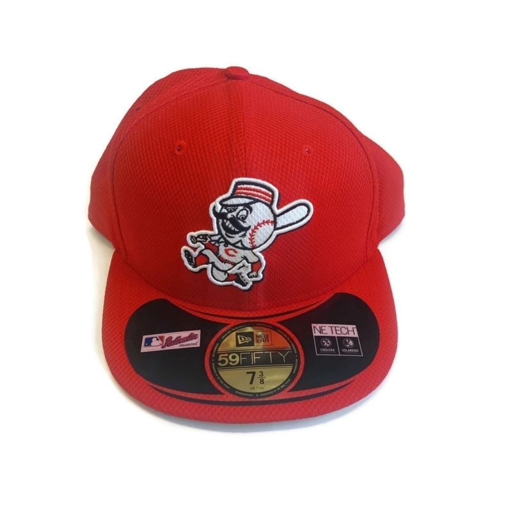 59Fifty New Era Size 7 3/8 Cincinnati Reds Fitted Hat Performance Cap
